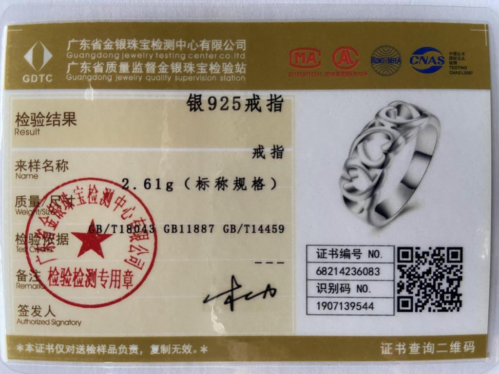 Кольцо из стерлингового серебра 925 пробы с сердцем любви 6-10 # для женщин, модные очаровательные украшения MR060