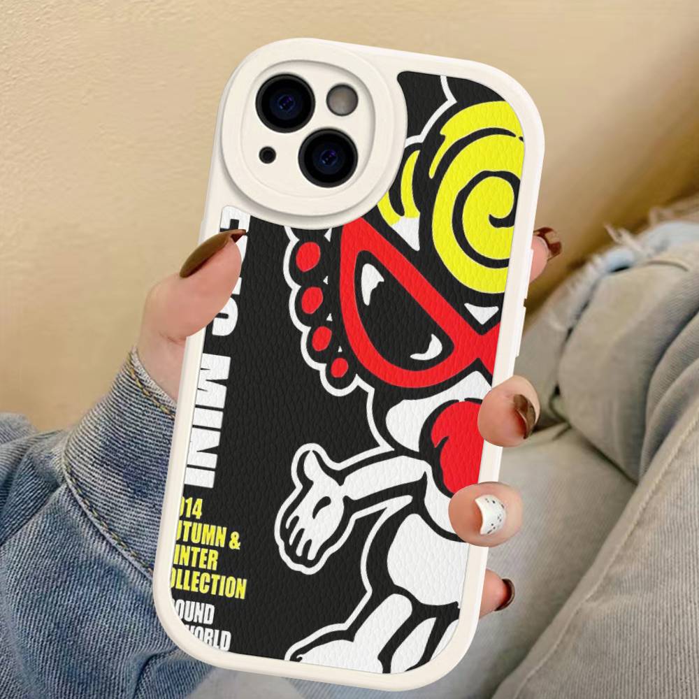 H-Hysteric Cute M-Mini Phone Case For IPhone 11 12 13 14 15 16 Pro Max Plus Leather Cover