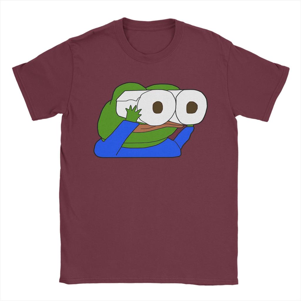 Унисекс Футболка с принтом Pepes Туалетная Бумага Бинокль Чистый Хлопок Потрясающие Футболки с Коротким Рукавом и Круглым Вырезом Летние Футболки