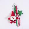 1 шт. Рождественские подарки Смешная вязаная крючком кукла Санта-Клауса Брелок Милый плюшевый вязаный из шерсти Санта-Клаус Украшение