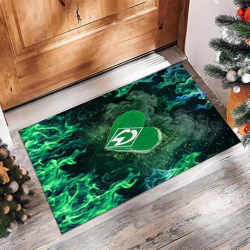 Werder Bremen Football Print Crystal Velvet Rug, Comfortable Water Absorbent Non Slip Indoor Floor Carpet