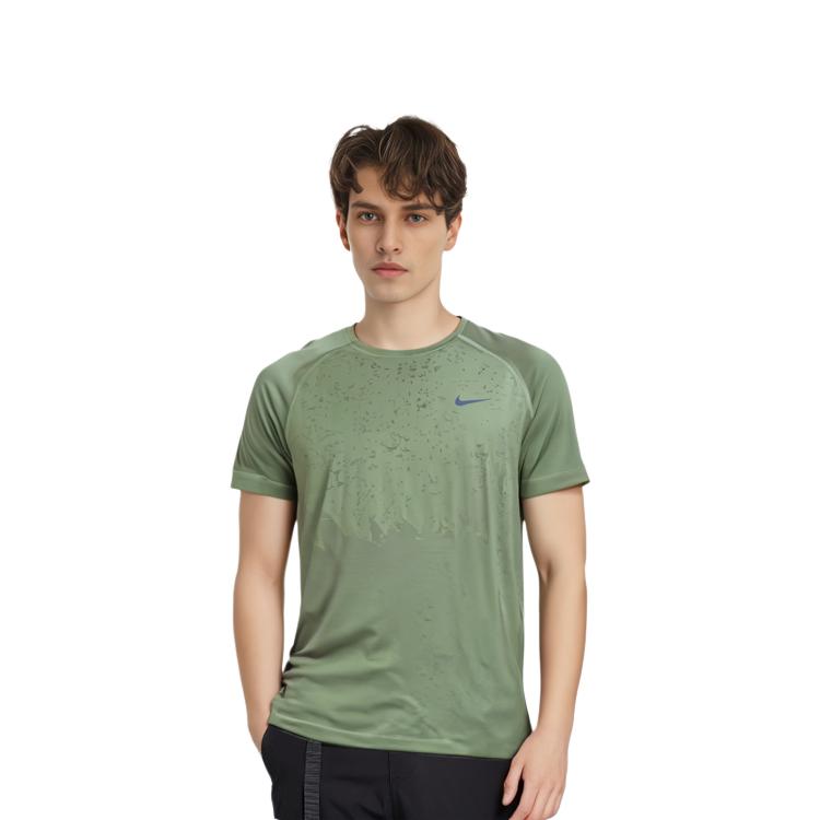 Nike Running T Shirt Men's Oil Green DX0854-386