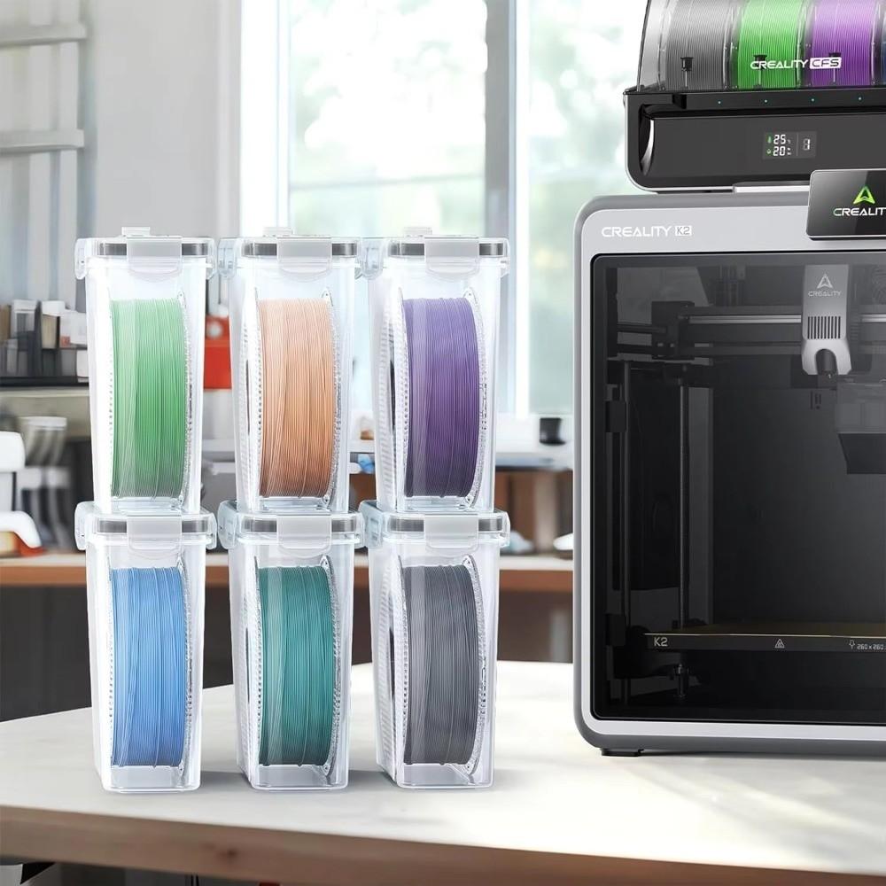 4Pcs Airtight 3D Printing Filament Container Dustproof Filament Storage Organizer Sealing