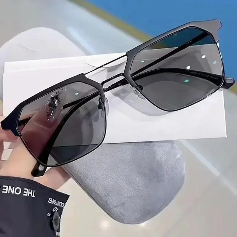 Модные фотохромные очки для близорукости, унисекс, очки для близорукости, винтажные, меняющие цвет, мужские и женские очки с минусом диоптрий