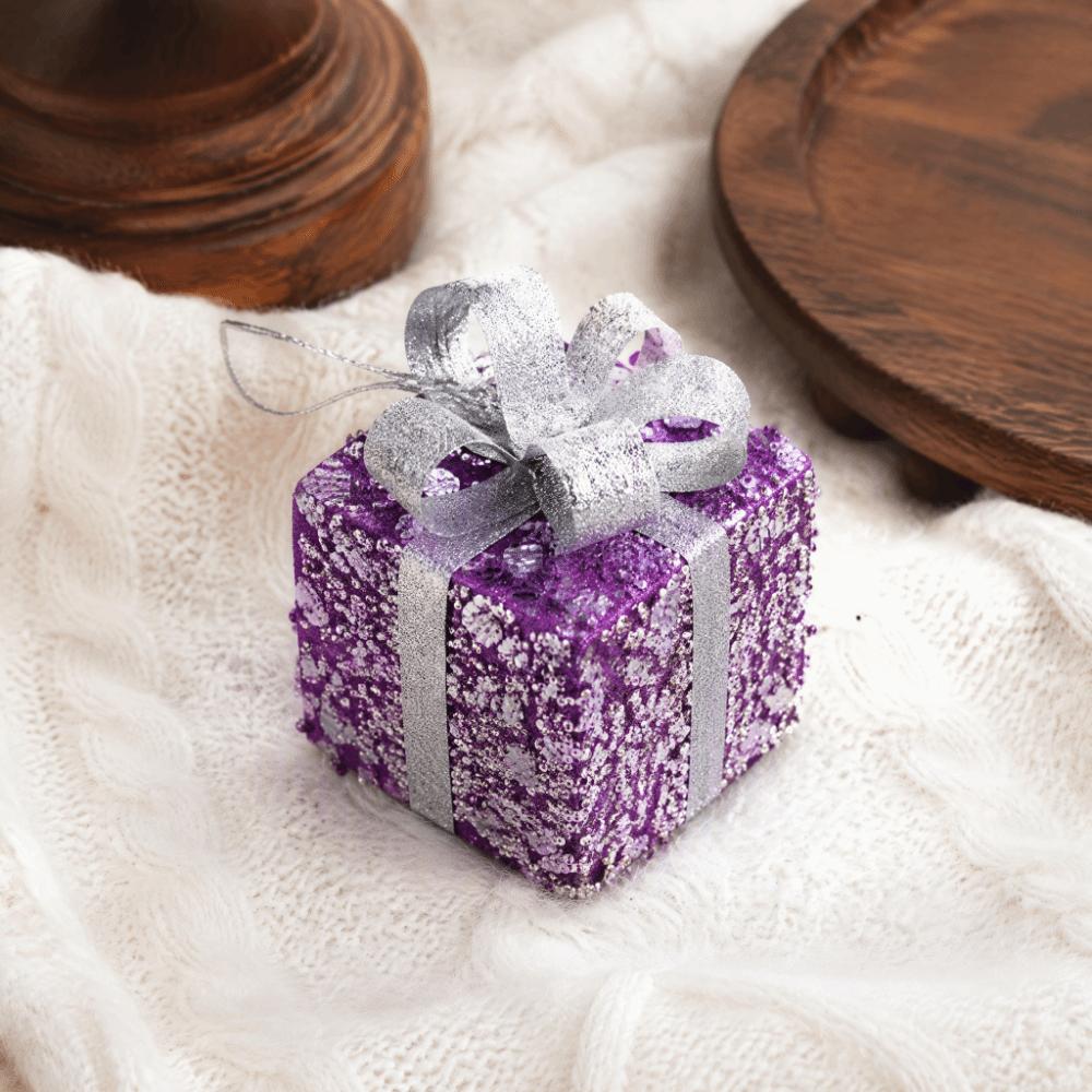 Purple Color Christmas Tree Ornaments Plastic Material Christmas Spheres Holiday Decor