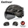 Eastinear Bicycle Helmet Adult Men and Women Outdoor Highway Mountain Biking Helmet With Magnetic Goggles and Shiny Tail Lights