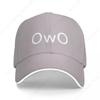 Kawaii OwO Emote Face Mouth Black Baseball Cap black fishing hat Golf Golf Unisex WoUnisexs