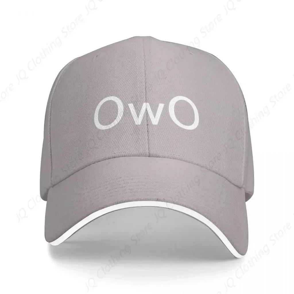 Kawaii OwO Emote Face Mouth Black Baseball Cap black fishing hat Golf Golf Unisex WoUnisexs