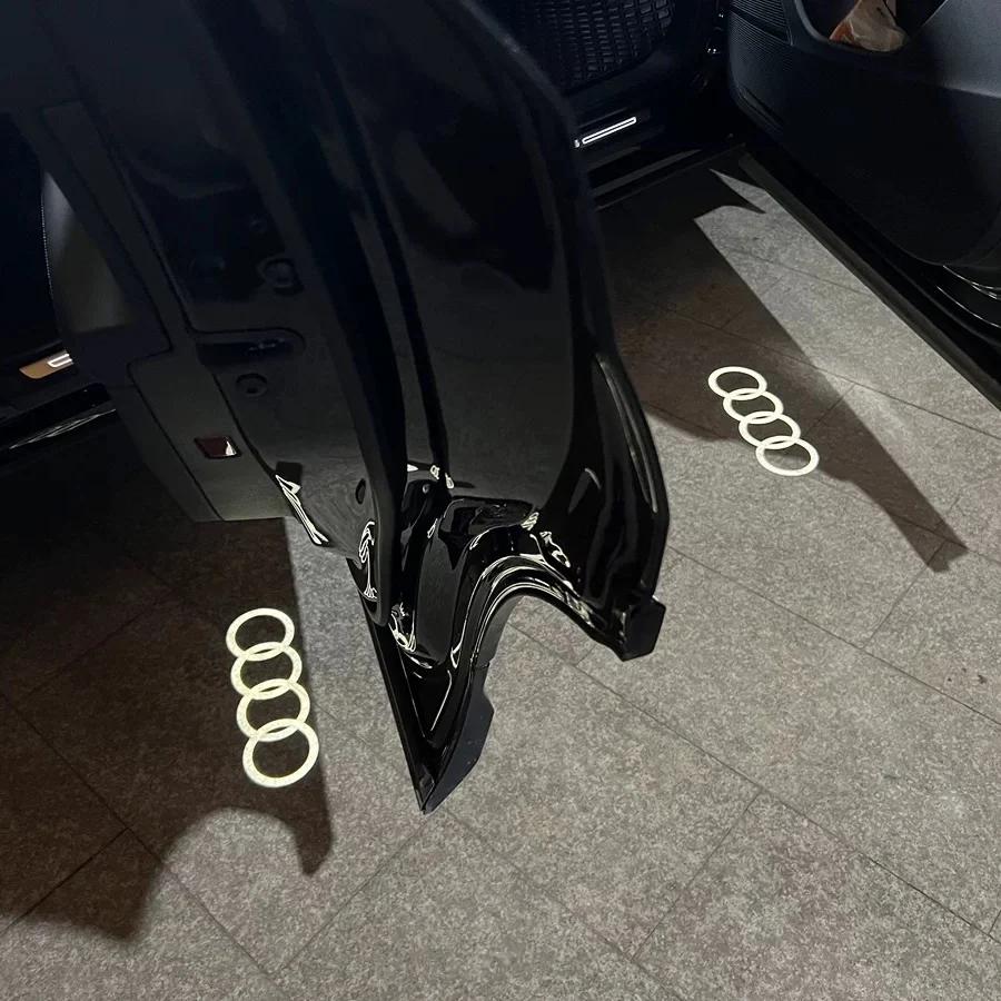 Для Audi S S3 2 шт. Светодиодные приветственные огни в двери автомобиля HD Беспроводные проекторные лампы для Audi A3 A4 A6 A5 Q5 A1 Q7 Q6 Q3 Q2 Q8 A7 A8 TT S1 SQ5 RSQ3