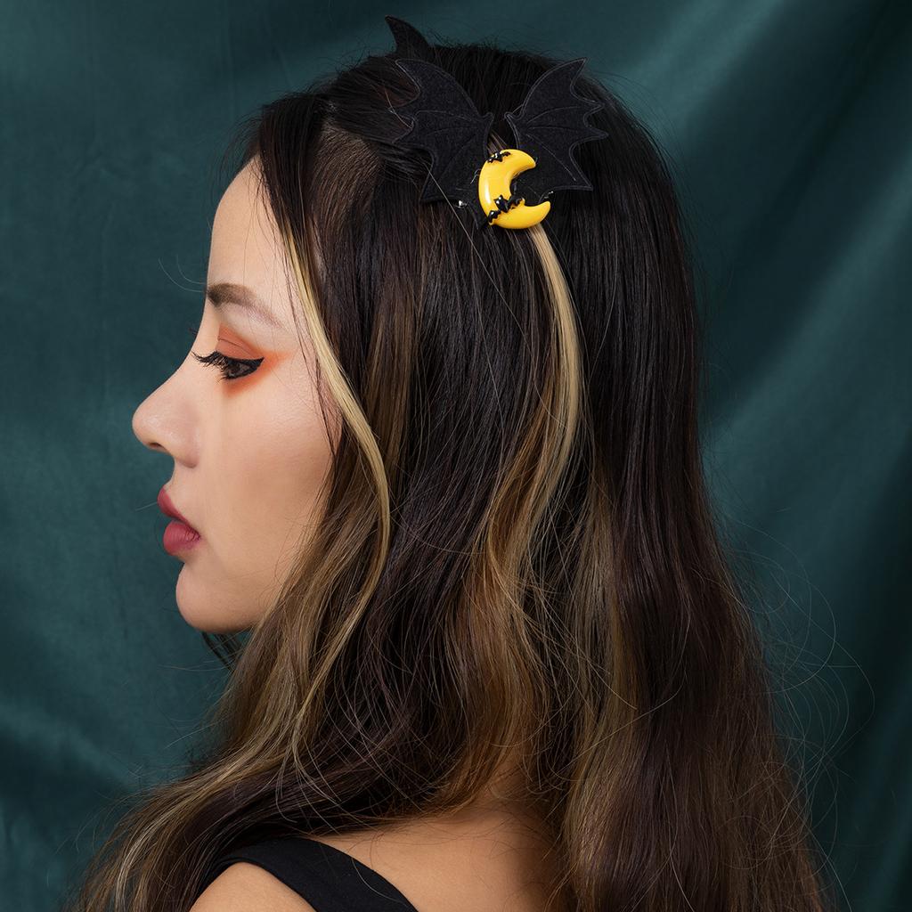 Аксессуары, Темные Готические Заколки для Волос в виде Черепа и Тыквы, Милые Крутые Хэллоуинские Призрачные Лунные Аксессуары для Волос для Девочки
