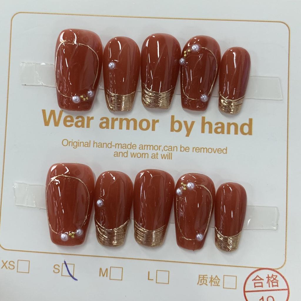 Нажмите на кончики ногтей Гель Полное покрытие 100 дизайнов Накладные ногти ручной работы Высококачественные носимые искусственные ногти Многоразовые размеры от XS до L бесплатно 5 шт. инструментов