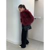 Женское короткое пальто из искусственного меха с отделкой воротником-шалью Streetwear Chic Верхняя одежда 2025