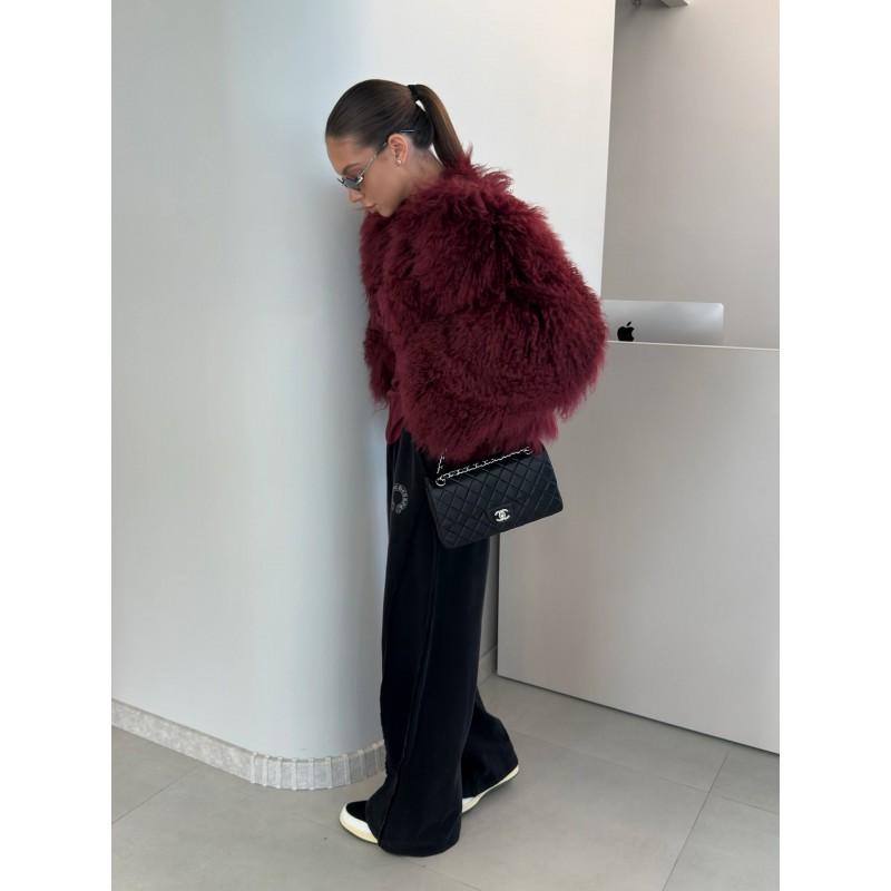 Женское короткое пальто из искусственного меха с отделкой воротником-шалью Streetwear Chic Верхняя одежда 2025
