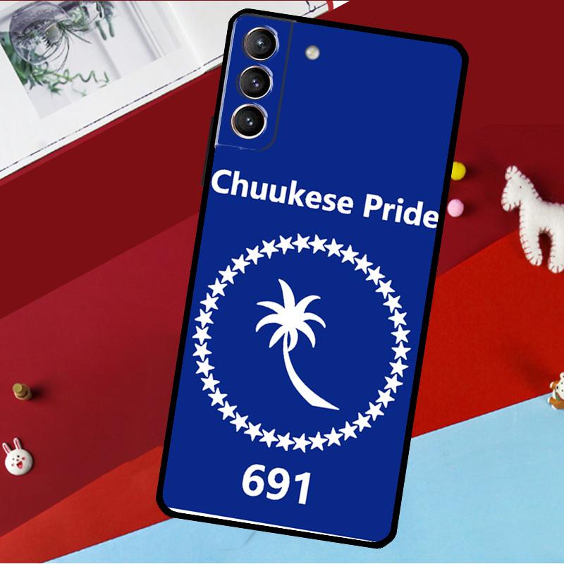 Chuuk Chuukese Pride 691 Flag Funda For Samsung Galaxy S26 S25 S24 S21 S22 S20 Ultra S9 S10 Plus S23 FE S25 FE Phone Case