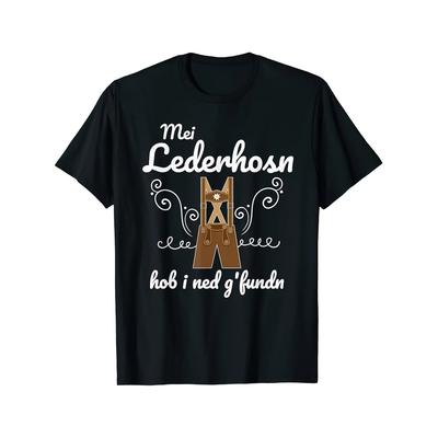 Men'S Oktoberfest Lederhosen T-Shirt - Bavarian Costume Party Shirt with Mei Lederhosen Text