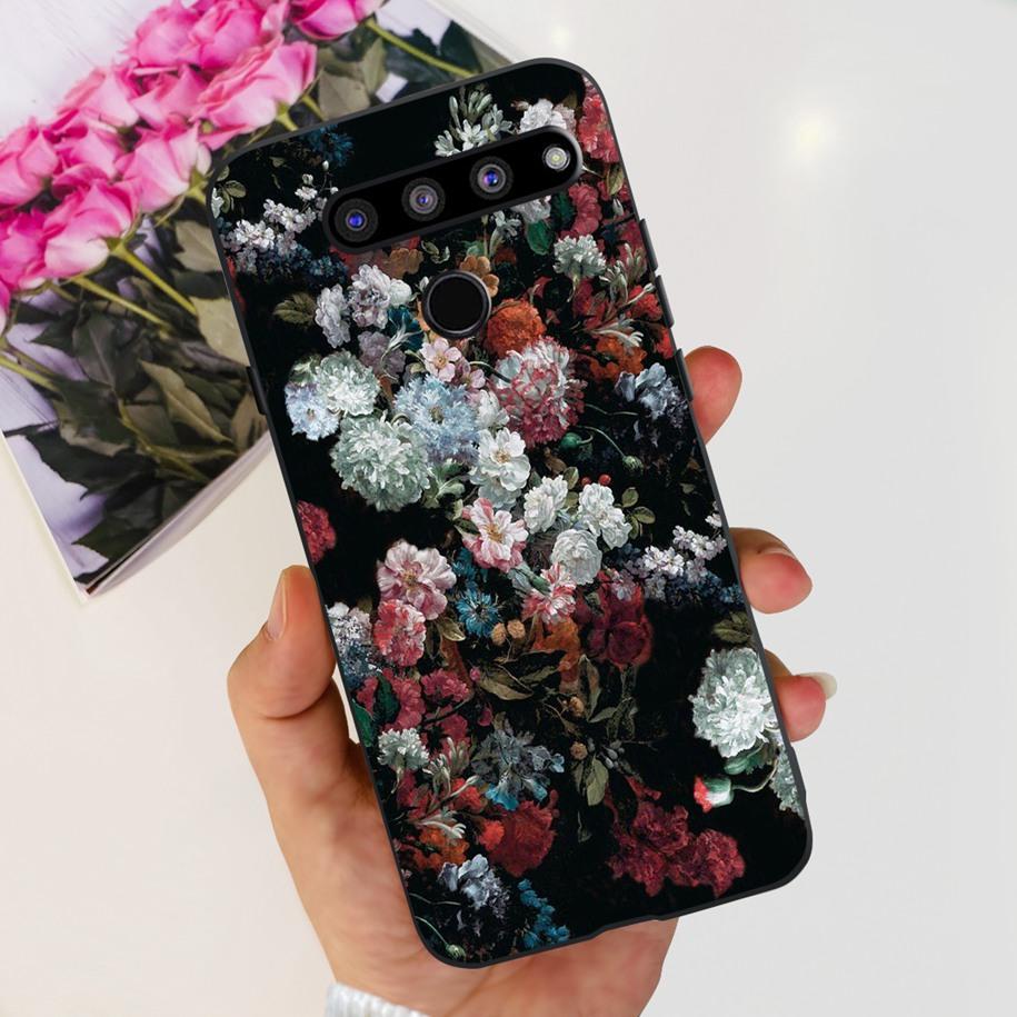 Чехол для LG V50 ThinQ 5G LM-V500EM, чехол для телефона, модный, с цветами и бабочками, из мягкого силикона, задняя крышка для LG V40 V50s Thinq 5G, бампер