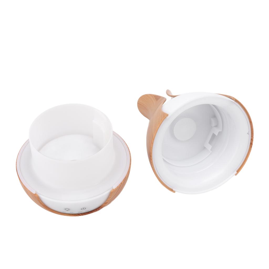 200ml Wood Grain Humidifier 8W 24V Automatically Shut Down Silent Aromatherapy Diffuser with 7 LED