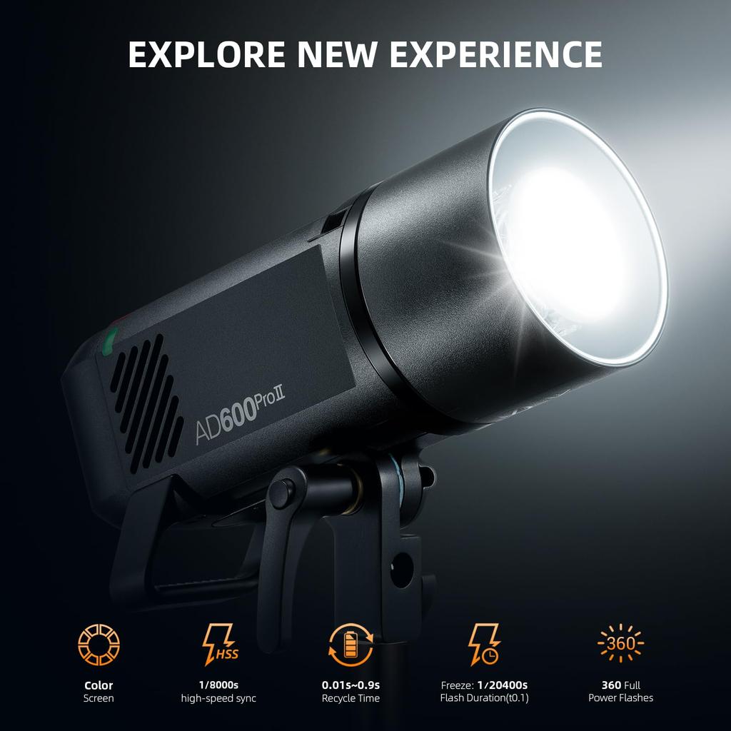 Authorized Godox AD600Pro II AD600ProII Monoblock Strobe 600Ws GN87 TTL HSS High Speed Sync Flash Recycle 40W Dual Color Temperature Modeling Lamp