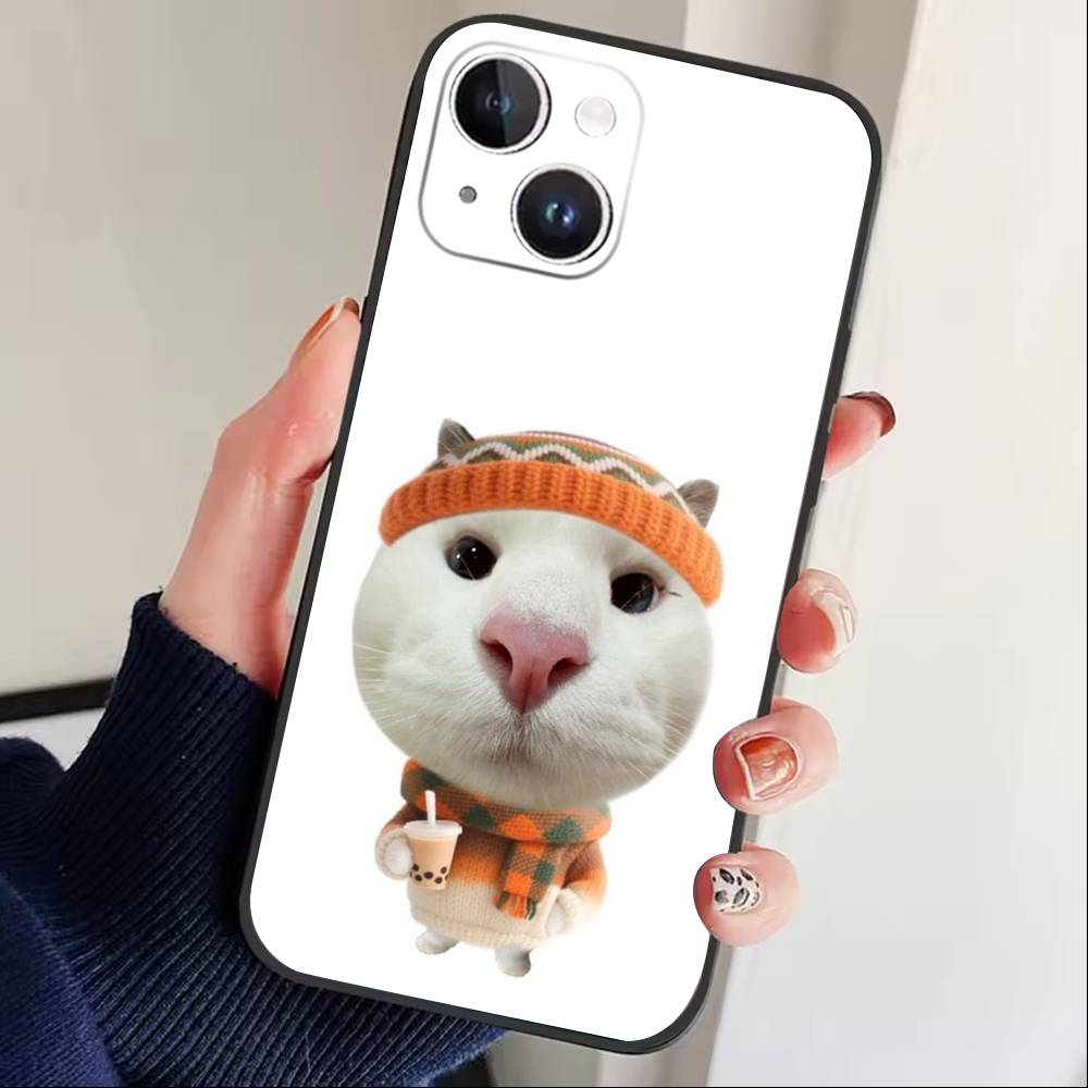 Goofy C-Dogs Big eyes Phone Case For iPhone17,16,15,14,13,12 Plus,Max Soft Silicone Black Cover