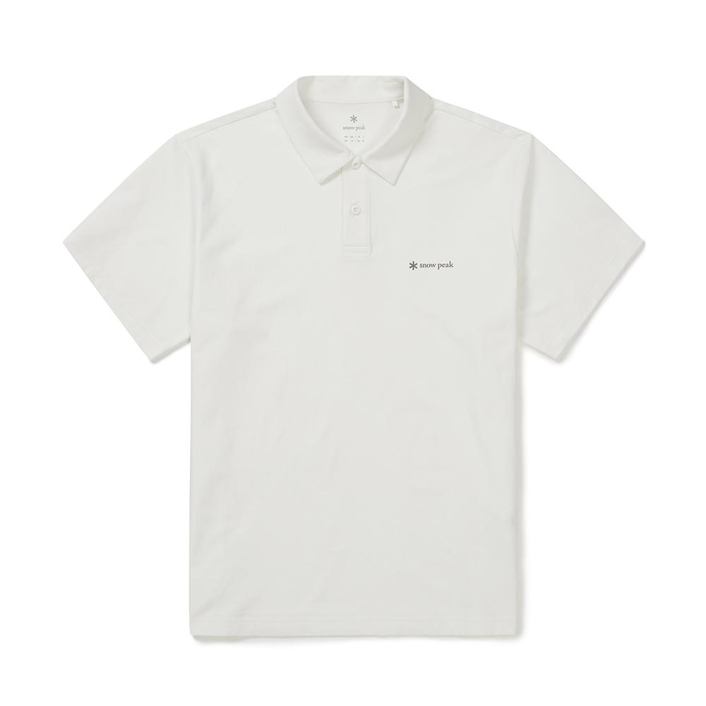 SNOWPEAK APPAREL Quick-Dry Short Sleeve Polo Shirt (S25Mmtps14) Off White