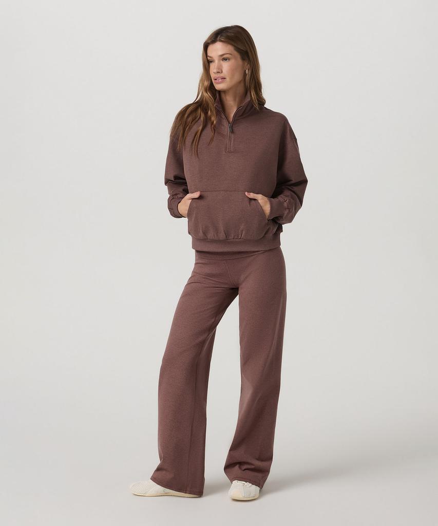 VUORI [Women'S] Granite Foldover Straight Leg_Melange Brown_Vr26130040