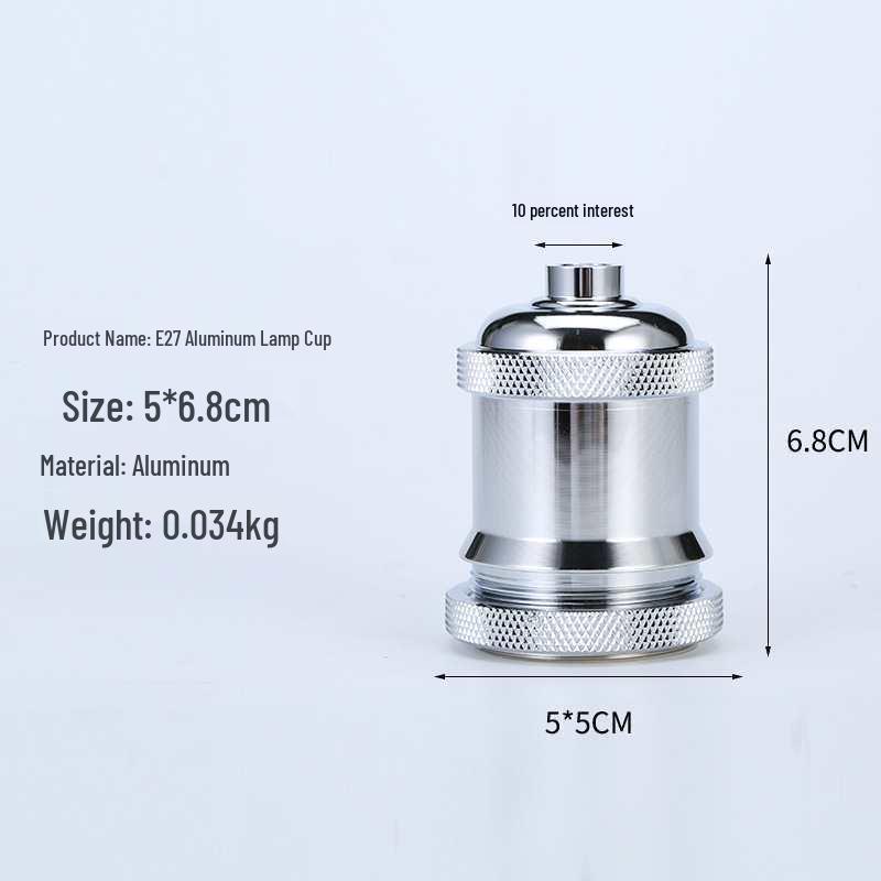 Винтажный алюминиевый патрон для подвесного светильника E27 в стиле Эдисона