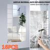 16 Pcs/a Lot Flat Paste Type Mirror Sticker On The for Environmentally Friendly Anti-Aging Home Stick