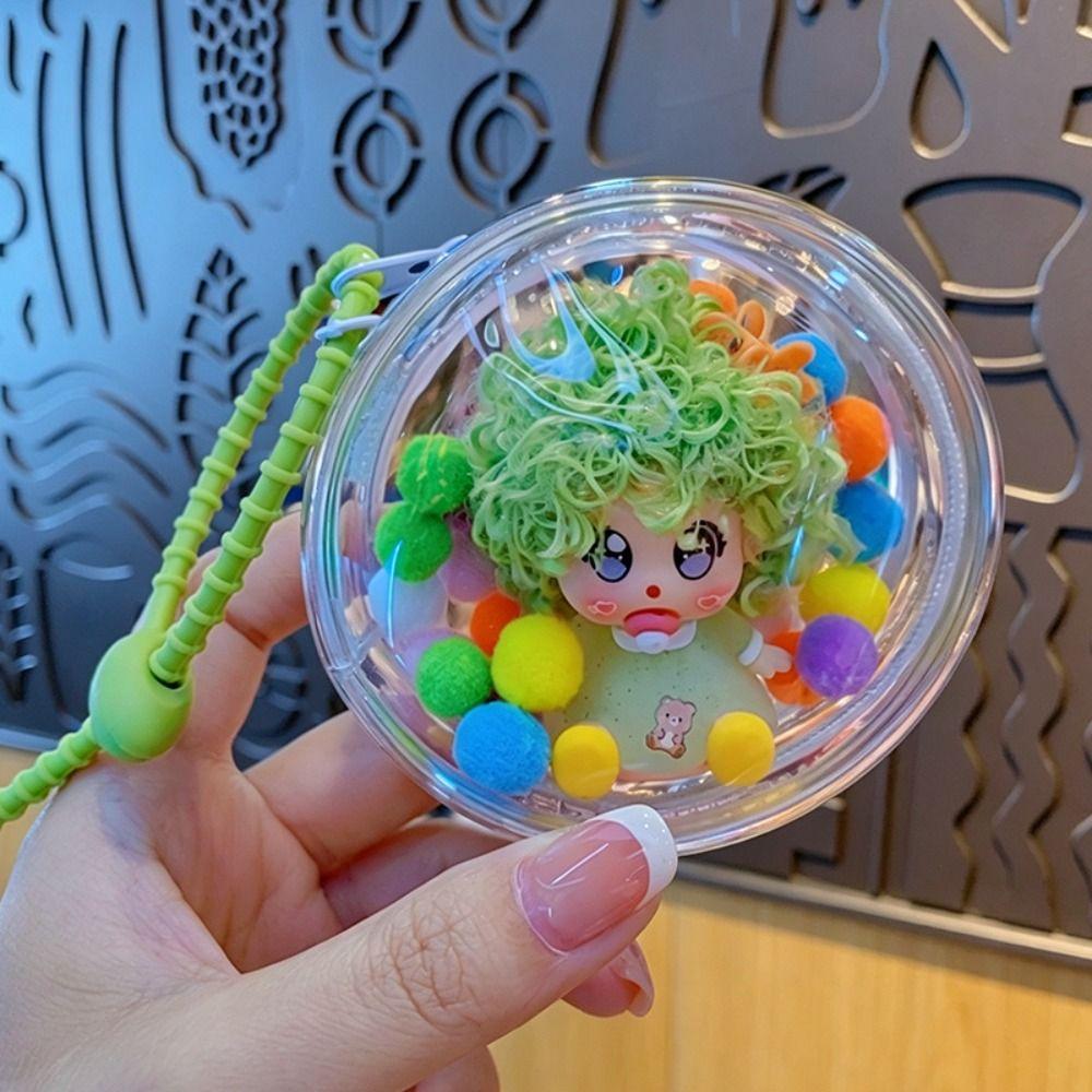 with Lanyard Strap Pacifier Doll Keychain Dopamine Cartoon Baby Doll Pendant Cute Key Accessory