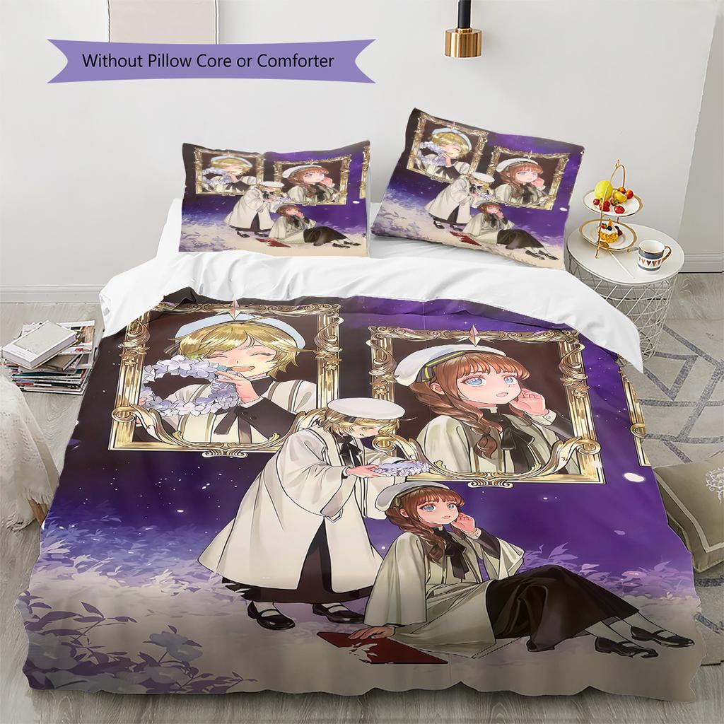 Lord Of The Rings Pattern Bedding,Quilt Set Quilt Cover Pillowcase Home Birthday Gift (1 * duvet cover + 2 * pillowcase, without core)