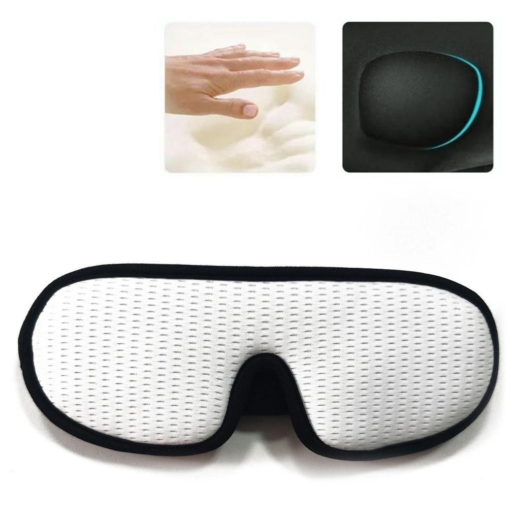 3D Sleep Eye Cover Stress Relief Relax Lightproof with Adjustable Strap Soft Sleeping Eye Cover