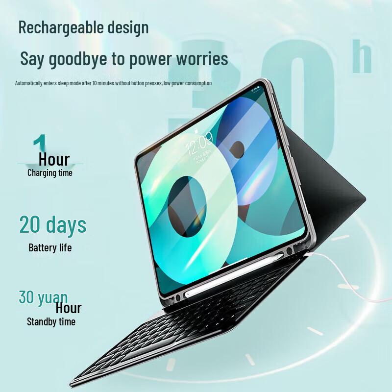 SuoYing Чехол-клавиатура для iPad Bluetooth с мышью и стилусом