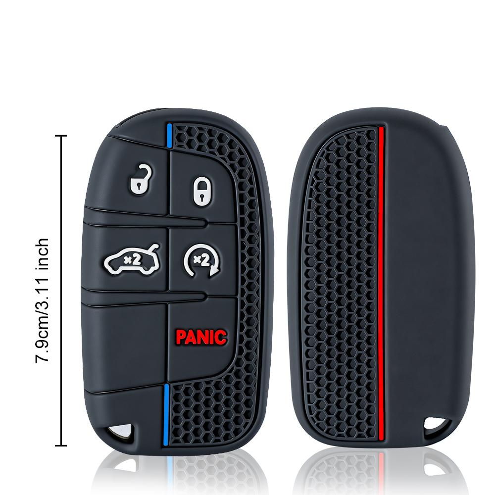 Силиконовый чехол для автомобильного ключа для Dodge Ram Charger Journey Durango Jeep Grand Cherokee Chrysler Keyless Fob Shell Holder