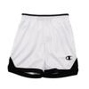 Basketball Logo Embroidered On the Left Rubber Print On the Right White Shorts, Quick-Drying, One-Point Front, Back, C3-BB521, Men's,
