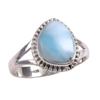 Кольцо в подарок из стерлингового серебра 925 пробы с драгоценным камнем Natural Republic Larimar S.7 v8K81