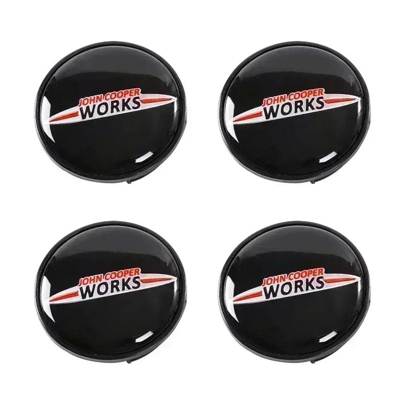 4PCS 54mm 56mm Car Wheel Center Hub Caps Cover Emblem Badge For BMW Mini Cooper One S JCW R55 R56 R57 R58 R60 F55 Clubman FF3