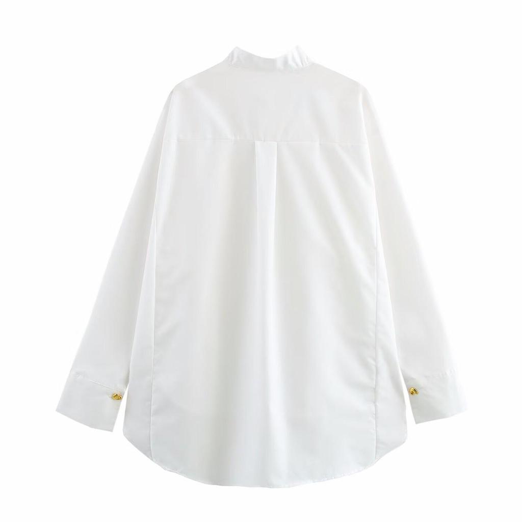 2025 Spring Women's Shawl-style Shirt: European & American Casual, Versatile, Loose Fit