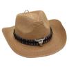 Cowboy straw hat Tibetan sun hat cow hat ethnic style straw knight hat beach hat