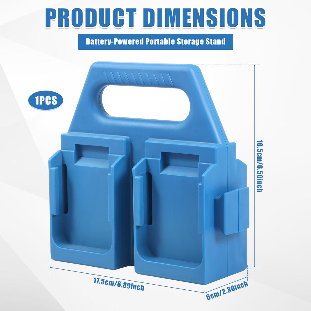 4-слотный держатель для аккумуляторов Makita 18V и 14.4V Портативный и прочный кейс для хранения аккумуляторов Ручка в комплекте для электрика и плотника