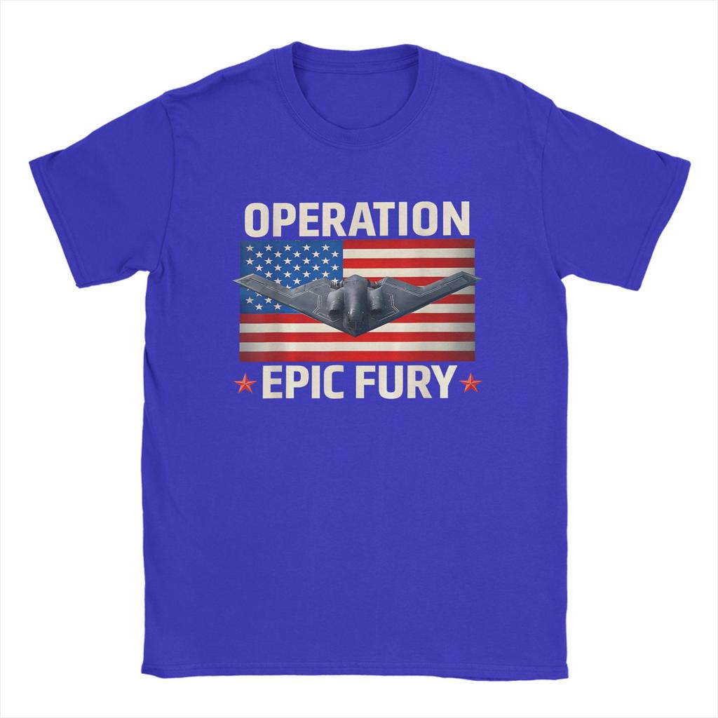 Vintage Operation Epic Fury TShirts Unisex Crew Neck 100 Cotton T Shirts Short Sleeve Tees Graphic Clothing