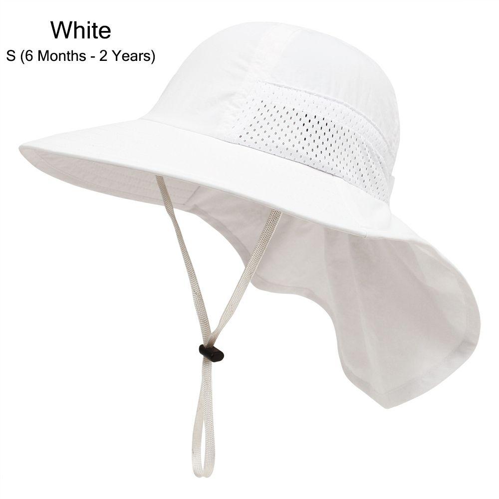 Large Brim Beach Hat Adjustable with Neck Flap Beach Play Hat Kids Sun Hat Sun Protection Hat