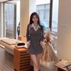 Школьная vacation two-piece shirt dress для женщин, осень и зима, чистое желание, сексуальная облегающая бедра красивая мачеха короткая юбка, внутренняя юбка