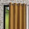 Washed Microfiber Eyelet Curtain 135x250 Cm BOHEME Mustard, by Soleil d'Ocre