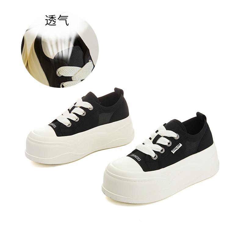 Белые туфли с пенопластовой подошвой, женские, лето 2025, новые, толстые, дышащие, повседневные, одинарные туфли, женские, маленькие, женские туфли, прилив