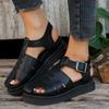 Fashion Hot Fashion Casual Flatform Roman Shoes Women Summer Broadband Crossover Hollowing Open Toe Buckle Strap Sandals Sandalias