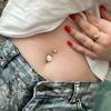 Heart Navel Belly Button Rings Barbell Navel Ring Piercing Body Jewelry