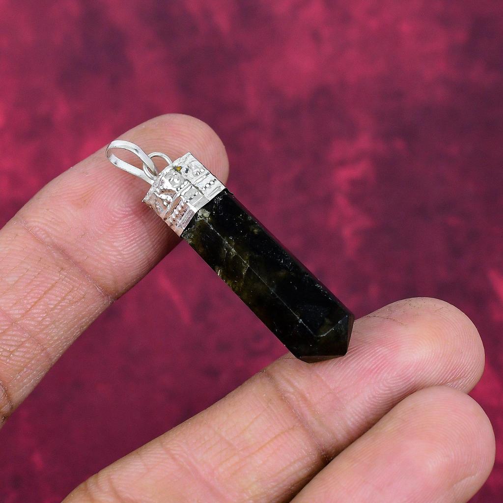 Подвеска из нууммита, Ювелирное изделие из стерлингового серебра 925 пробы. Подарок для женщин, подвеска ручной работы, ювелирные изделия из драгоценных камней