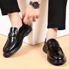 Casual Leather Shoes Men's Cowhide Spring and Autumn Breathable Formal Wear Business Men's Loafers Business Trend Doudou Shoes