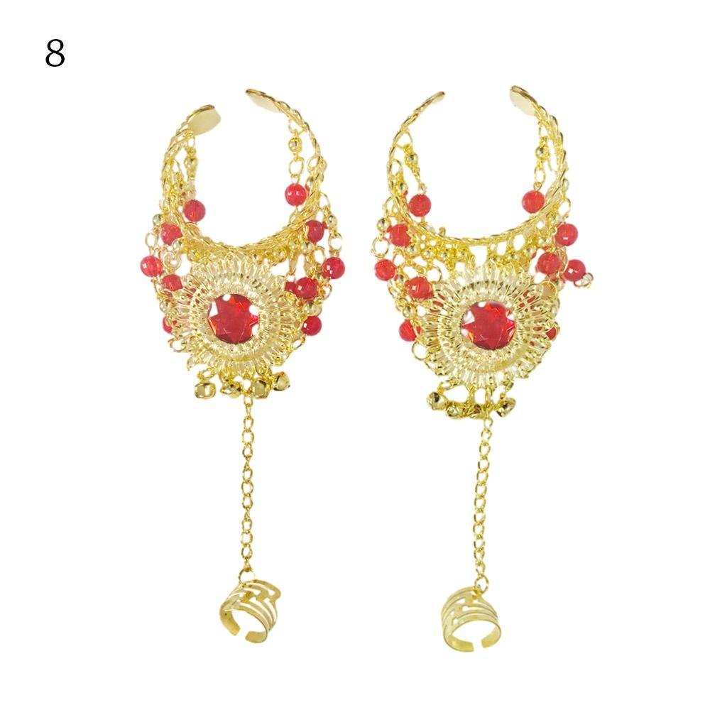 Индийские украшения для танца живота Винтажные серьги Профессиональное ожерелье Женщины