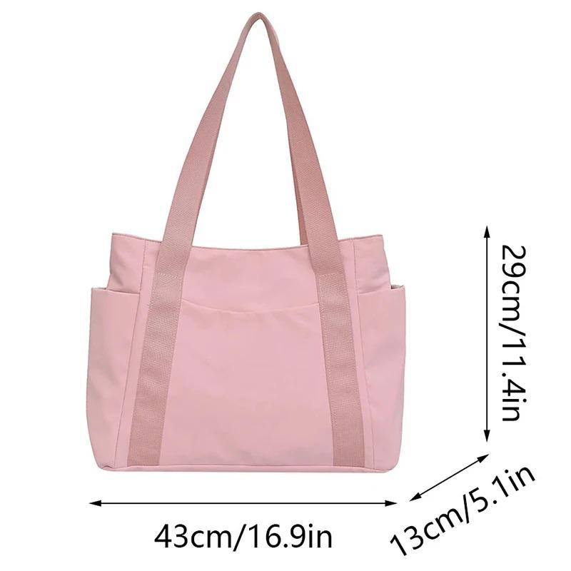 Женская повседневная сумка-тоут, Застежка-молния, Множество карманов, Сумка для ежедневных поездок на работу, Женская сумка через плечо, Дорожная сумка