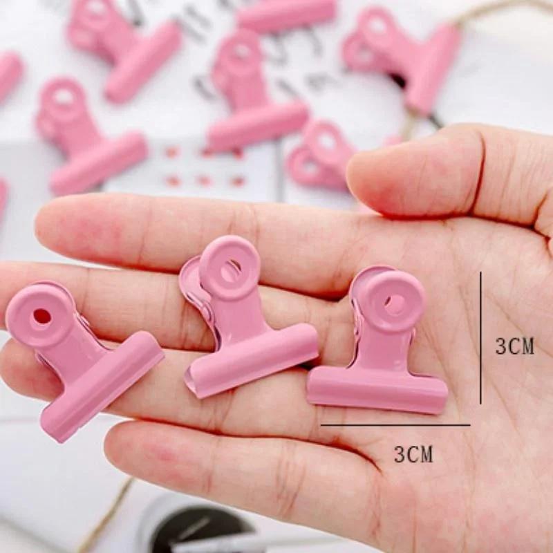 5 шт. Случайный цвет Металлический зажим Бумажные клипсы для билетов Канцелярские принадлежности Клипса-зажим для офисных документов Школьные принадлежности для учеников 3 см